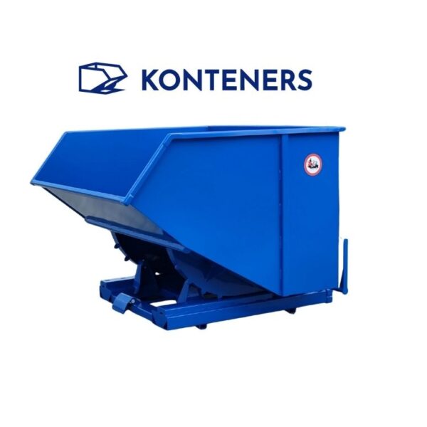 Kontener samowyładowczy K4 1300 - dźwignia + zderzak